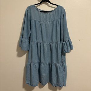 Lane Bryant Tiered Bell Sleeved Mini Dress // Sz 18 // 052